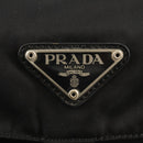 PRADA Shoulder Bag Nylon Silver Black Auth 158487-20