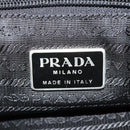 PRADA Shoulder Bag Nylon Silver Black Auth 158487-27