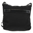 PRADA Shoulder Bag Nylon Silver Black Auth 158487-2