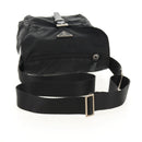 PRADA Shoulder Bag Nylon Silver Black Auth 158487-8