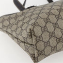 GUCCI GG Supreme Tote Bag PVC Leather Beige 211138 Auth 158488-15