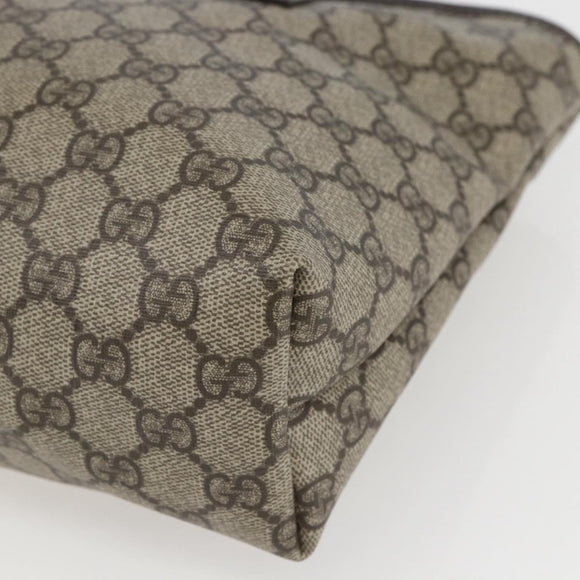 GUCCI GG Supreme Tote Bag PVC Leather Beige 211138 Auth 158488