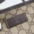 GUCCI GG Supreme Tote Bag PVC Leather Beige 211138 Auth 158488-18