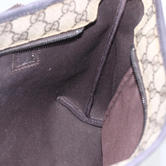 GUCCI GG Supreme Tote Bag PVC Leather Beige 211138 Auth 158488