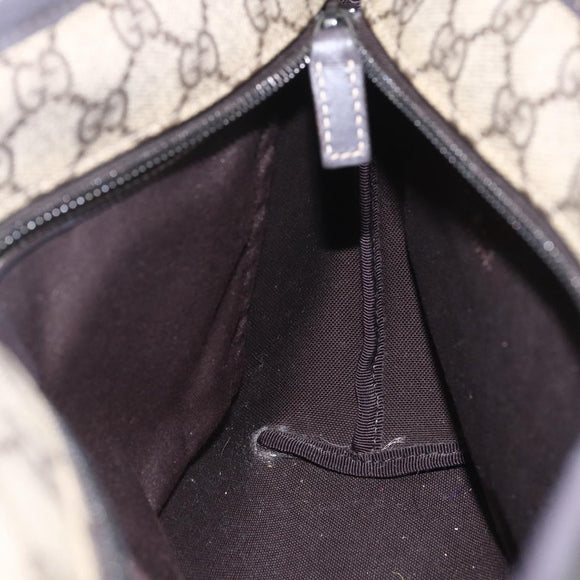 GUCCI GG Supreme Tote Bag PVC Leather Beige 211138 Auth 158488