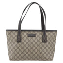 GUCCI GG Supreme Tote Bag PVC Leather Beige 211138 Auth 158488-13