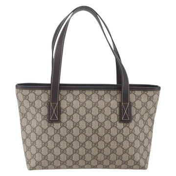 GUCCI GG Supreme Tote Bag PVC Leather Beige 211138 Auth 158488 - 0