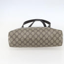 GUCCI GG Supreme Tote Bag PVC Leather Beige 211138 Auth 158488-5
