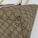 GUCCI GG Supreme Tote Bag PVC Beige Silver 114595 Auth 158492-9