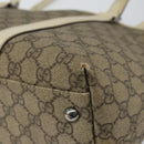 GUCCI GG Supreme Tote Bag PVC Beige Silver 114595 Auth 158492-15
