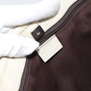 GUCCI GG Supreme Tote Bag PVC Beige Silver 114595 Auth 158492-10