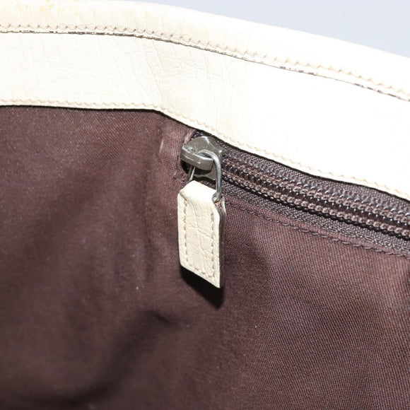 GUCCI GG Supreme Tote Bag PVC Beige Silver 114595 Auth 158492