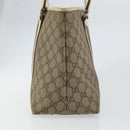 GUCCI GG Supreme Tote Bag PVC Beige Silver 114595 Auth 158492-3
