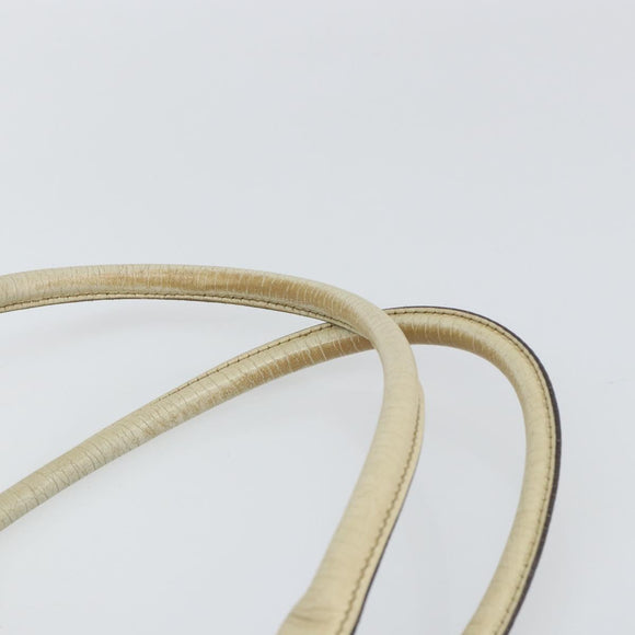 GUCCI GG Supreme Tote Bag PVC Beige Silver 114595 Auth 158492