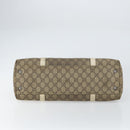 GUCCI GG Supreme Tote Bag PVC Beige Silver 114595 Auth 158492-5