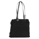 PRADA Tote Bag Nylon Black Silver Auth 158494-1