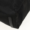 PRADA Tote Bag Nylon Black Silver Auth 158494-16