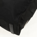 PRADA Tote Bag Nylon Black Silver Auth 158494-18