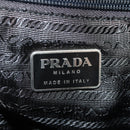 PRADA Tote Bag Nylon Black Silver Auth 158494-20