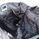 PRADA Tote Bag Nylon Black Silver Auth 158494-23