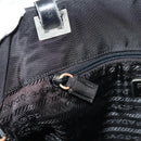 PRADA Tote Bag Nylon Black Silver Auth 158494-29