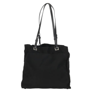PRADA Tote Bag Nylon Black Silver Auth 158494 - 0