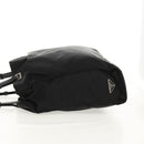 PRADA Tote Bag Nylon Black Silver Auth 158494-3