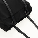 PRADA Tote Bag Nylon Black Silver Auth 158494-6