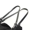 PRADA Tote Bag Nylon Black Silver Auth 158494-14