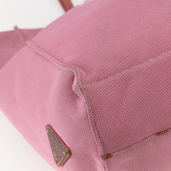 PRADA Tote Bag Canvas Pink Auth 158495