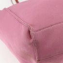 PRADA Tote Bag Canvas Pink Auth 158495-13
