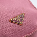 PRADA Draagtas Canvas Roze Auth 158495-18