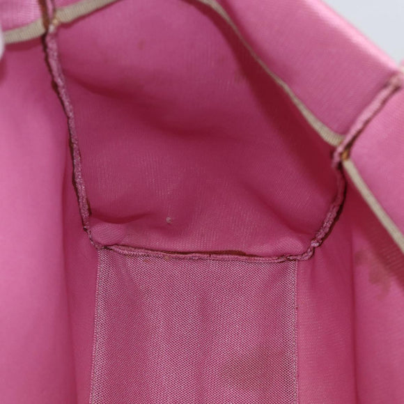 PRADA Tote Bag Canvas Pink Auth 158495