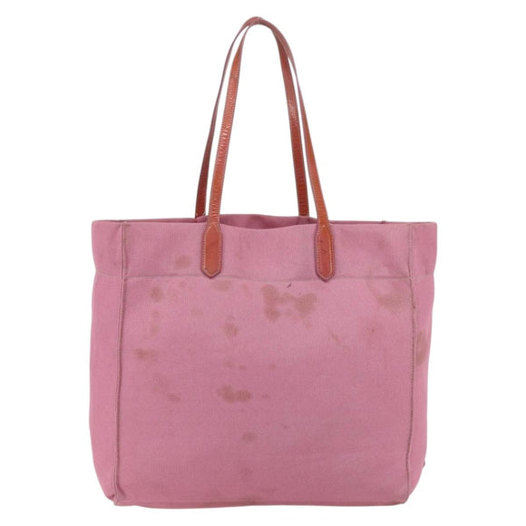 PRADA Draagtas Canvas Roze Auth 158495