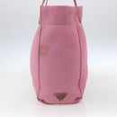 PRADA Draagtas Canvas Roze Auth 158495-3