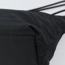 PRADA Tote Bag Nylon Black Silver Auth 158496-15