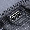 PRADA Tote Bag Nylon Black Silver Auth 158496-10