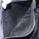PRADA Tote Bag Nylon Black Silver Auth 158496-21