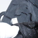 PRADA Tote Bag Nylon Black Silver Auth 158496-12