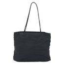 PRADA Tote Bag Nylon Black Silver Auth 158496-2