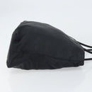 PRADA Tote Bag Nylon Black Silver Auth 158496-3