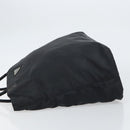 PRADA Tote Bag Nylon Black Silver Auth 158496-4