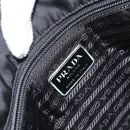 PRADA Tote Bag Nylon Black Silver Auth 158497-17