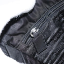 PRADA Tote Bag Nylon Black Silver Auth 158497-21