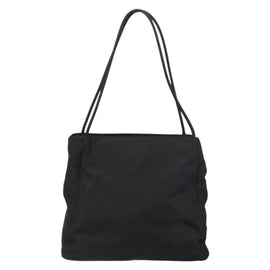 PRADA Tote Bag Nylon Black Silver Auth 158497 - 0
