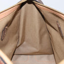 GUCCI GG Supreme Boston Bag PVC Old Gucci Beige Gold Auth 158499-19