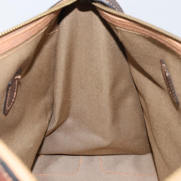 GUCCI GG Supreme Boston Bag PVC Old Gucci Beige Gold Auth 158499