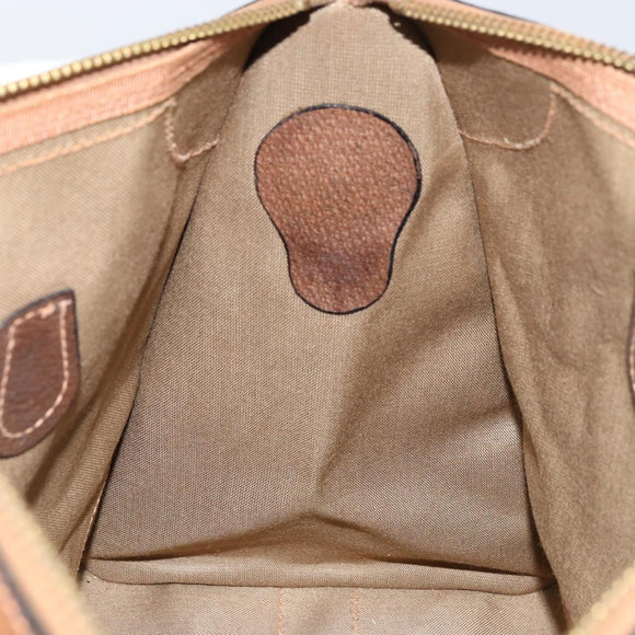 GUCCI GG Supreme Boston Bag PVC Old Gucci Beige Gold Auth 158499