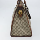 GUCCI GG Supreme Boston Bag PVC Old Gucci Beige Gold Auth 158499-3