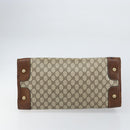 GUCCI GG Supreme Boston Bag PVC Old Gucci Beige Gold Auth 158499-5